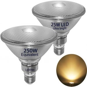 Kaleidoscope-25W Par38 Led Blanc Chaud(Remplace 250W Halogène),Étanche,Haute Luminosité,Réflecteur En Verre E27 Spot Led Par38 Lampes,Intérieur Et Extérieur,Projecteurs Sans Scintillement[Q2580] - Neuf