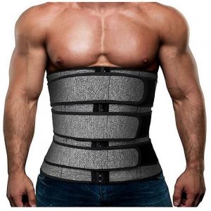 Ceinture Amincissante En Néoprène Pour Homme, Gaine Amincissante, Gaine De Sudation, Gaine Ventre Plat, Taille L, Gris - Neuf