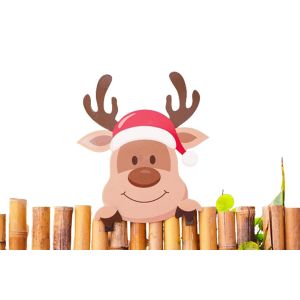 D&eacute;coration de No&euml;l en m&eacute;tal pour cl&ocirc;ture ext&eacute;rieure, id&eacute;ale pour les f&ecirc;tes de fin d'ann&eacute;e dans un jardin. - Neuf