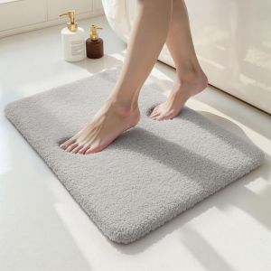 KAL-Tapis De Bain En Microfibre Épais, Antidérapant, Super Absorbant, Ultra Doux, Lavable En Machine, Séchage Rapide, Pour Salle De Bain, 40 X 60 Cm - Neuf