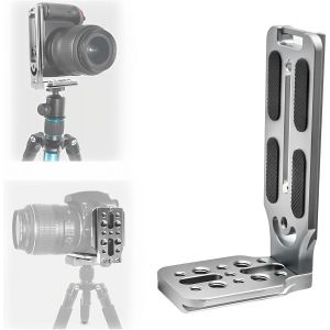 Trépied Vertical Horizontal en L pour Appareil Photo Reflex numérique, Plaque à dégagement Rapide avec clé à vis,Compatible avec Canon Nikon Sony DJI Osmo Ronin Stabilisateur Monopode(Argent.[F429] - Neuf