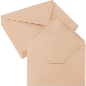 50 Enveloppes C6 108x159 mm,150 g/m&sup2; Taille Lettre,Enveloppes Marron Auto-Adh&eacute;sives pour Invitation de Mariage,Cartes de V?ux,Baby Shower,Anniversaires,Cartes de Remerciement - Neuf