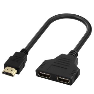 C&acirc;ble Adaptateur Repartiteur Hdmi 1080P M&acirc;le Vers Double Femelle Sorties Prise Avec C&acirc;ble 30Cm Doubleur Splitter Hdmi Hub Multi &Eacute;cran Pc Pour Hdtv Hd Led Moniteurs Lcd Et Projecteurs[Z15] - Neuf