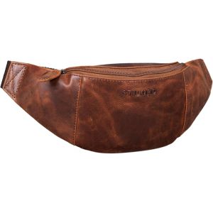 SJZG-Shawn' Sacoche Ventrale En Cuir Grand Sac Banane Vintage Homme Et Femme Voyage Sport Smartphones Cn Cuir V&eacute;ritable - Neuf