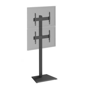 Support TV sur pied - 2 &eacute;crans 40''-65'' Hauteur 240cm &agrave; poser noir - Neuf