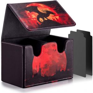 Mdy-Boîte De Rangement Pour Cartes Ygo Avec 2 Séparateurs De Cartes De Qualité Supérieure, Peut Contenir Plus De 220 Cartes Individuelles, Compatible Avec Tcg/Ocg/Mtg (Dragon De La Lune De Sang) - Neuf