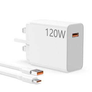 LORANKA-Chargeur Turbo USB 120 W pour Xiaomi Redmi avec c&acirc;ble de charge Turbo 6A de type C 2 m pour Xiaomi 14 13 12 13T 12T 12s Pro, Redmi Note K70 K60 K50 12 11 Pro Plus Black Shark 4 5 Poco X5 F4 - Neuf