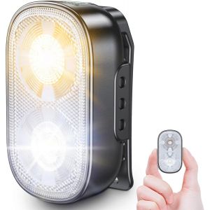 JGD-500LM Lampe Torche &agrave; Clip, Spot/Flood 10 Modes Lampe de Poche Mains Libres, Autonomie Longue Dur&eacute;e, &Eacute;tanche IP65 & Rechargeable, Lampe LED Mini pour Camping, Randonn&eacute;e, Course & Urgence - Neuf