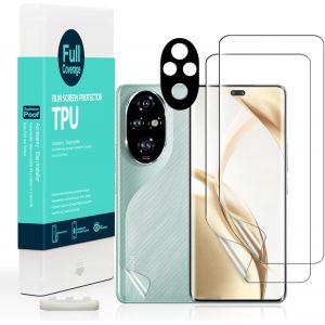 2 Pi&egrave;ce Tpu Protection &Eacute;cran Pour Honor 200 Pro 5G 6,78"",Film Souple Flexible,Avec 1 Pi&egrave;ce Protection Cam&eacute;ra,1 Pi&egrave;ce Film Arri&egrave;re,Facile Installer - Neuf