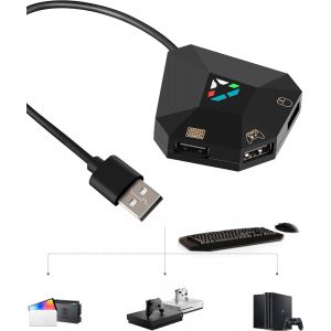 Kalanka-Adaptateur Clavier Et Souris Pour N-Switch, Adaptateur De Clavier Switch Pour Jouer Apex, Fps, Rts, Convertisseur De Souris Plug And Play Pour Xbox One/Ps4 - Neuf