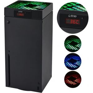 Ventilateur pour Xbox Series X,ventilateur de refroidissement avec vitesse automatique r&eacute;glable par temp&eacute;rature,affichage LED,3 vitesses 1500/1750/2000RPM (140MM)(Noir) - Neuf