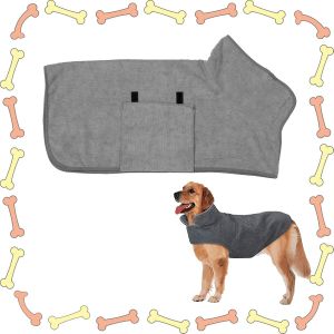 Jgd-Peignoir Chien,Serviette Pour Chien,Peignoir En Microfibre Pour Chien,Serviette Extra Absorbante Et S&eacute;chage Rapide,Peut Absorber L'eau Rapidement,M - Neuf
