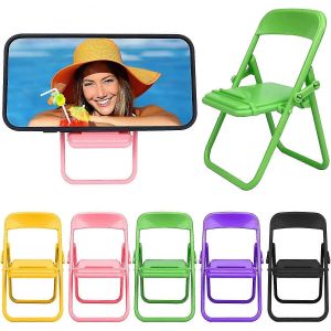 5pcs Mini Chaise Support De T&eacute;l&eacute;phone Portable Pliable Universel Support De T&eacute;l&eacute;phone Portable Multi-Angle Phone Cradle Mains Libres Chaise Mignonne Rack De T&eacute;l&eacute;phone Portable Affichage Cr&eacute;atif - Neuf
