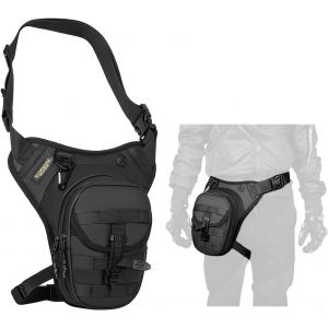 RFCBC-Sacoche de Jambe pour Homme et Femme - Résistante à l'eau - pour Moto, randonnée, Taille - Sac Banane Tactique - pour l'extérieur - Neuf