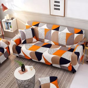 Étirer La Housse Du Canapé Avec Accoudoirs, Extensible Fauteuil De Couverture, De La Magie Universelle Housse Du Canapé, Antidérapant De La Housse Du Canapé (2 Places, Géométrique), Pas De Taie D'oreiller - Neuf