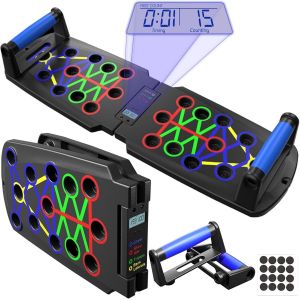 Planche De Pompes, Portable, Multifonction, Amovible, Barre De Pompes 14 En 1, Support De Musculation Avec Poignées Pour Homme Et Femme, Équipement Professionnel Pour Entraînement De Fitness - Neuf