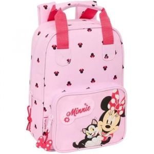 Sac &agrave; dos enfant - SAFTA - Minnie Mouse - Tissu recyclable - Adaptable avec poign&eacute;es - Rose - Neuf