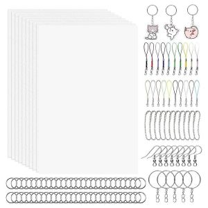 170 Pcs Kit De Feuilles De Plastique Rétractables,Papier D'art Rétractable,21x29cm - Neuf