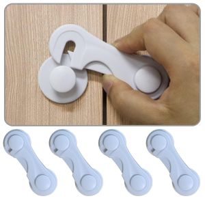 Le Bébé Et L'enfant La Preuve Du Cabinet De Sécurité Des Serrures, 4 Pack De Meubles De Serrures Avec De La Colle Pour Les Tiroirs Des Armoires Frigo Four Placard Et Ce - Neuf