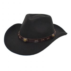 Chapeau En Feutre A Large Bord, Chapeau Vintage, Accessoire De Mode Pour Homme, Accessoire De Cosplay Pour Fetes - Neuf
