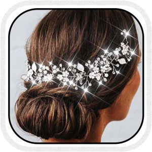Serre-Tête De Mariée Avec Perles Argentées - Pour Femme Et Fille - Neuf