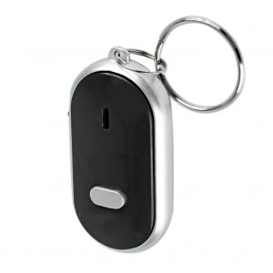 Dispositif anti-perte a commande vocale, sifflet, localisateur de cles, traceur de porte-cles (noir) - Neuf