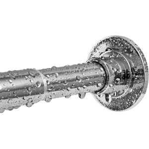 CMJAAGUR-Tringle &Agrave; Rideau De Douche Sans Per&ccedil;age - Anti-Rouille - Antid&eacute;rapante - 74-231 Cm - R&eacute;glable - Argent&eacute; - Pour Salle De Bain, Fen&ecirc;tres Ou Portes[M2304] - Neuf