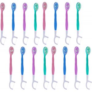 Nsiecd-16 Brosses &Agrave; Dents Jetables,Portable Voyage, 3 En 1 Fonction, Livr&eacute; Avec Brosse &Agrave; Dents,Fil Dentaire, Brosse &Agrave; Langue, Cure-Dents,Mini Brosse &Agrave; Dents, Dentifrice Pr&eacute;-Enrob&eacute;, Saveur M&eacute;lang&eacute;e - Neuf