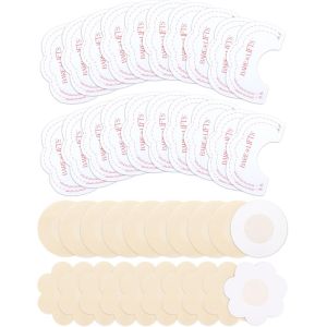 40 Pieces Disposable Nipple Covers,Push Up Invisible Sticker,Round And Petal Self-Adhesive Strips For Women,Nude.[F72] - Neuf