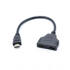 Répartiteur HDMI adaptateur câble-Répartiteur HDMI 1 en 2 sortie HDMI mâle vers double HDMI femelle 1 à 2 - Neuf