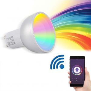 Hjlian Ampoule Led Intelligente A Commande Vocale Wi-Fi 5 W Rgb Gu10 Pour Alexa (1 Piece) - Neuf