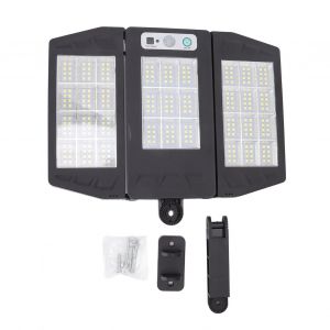 Hjlian Lampadaire Solaire Etanche Ip65, 264 Led, Lampe A Induction Pour Jardin, Cour, Route - Neuf