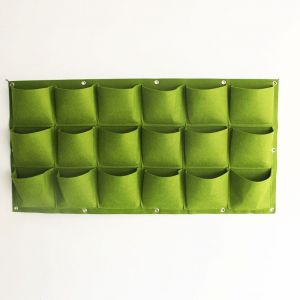 Sacs de culture muraux à suspendre avec 18 poches horizontales pour plantes, pour décoration de jardin et de maison - Neuf