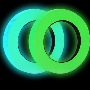 Rouleaux De Ruban Adhésif Fluorescent 1 Cm X 5 M, Ruban Lumineux Auto-Adhésif Et Étanche, Ruban Réfléchissant Phosphorescent, Brille Dans Le Noir, Vert Et Bleu Sarcelle - Neuf