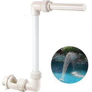 Fontaine de cascade de piscine Eau spary avec gicleurs amusants r&eacute;glables D&eacute;cor de piscine, s'adapte &agrave; la plupart des jets de retour filet&eacute;s de 1,5 &laquo; au-dessus du sol - Neuf