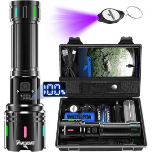 Dool-Lampe Torche Led Ultra Puissante,500000 Lumens Lampe De Poche Rechargeable Usb,Xhm90.2 Lampe Tactique,Torches Ip67 Étanche,Flashlight 5 Modes D'éclairage,Pour Camping Randonnée Urgence - Neuf