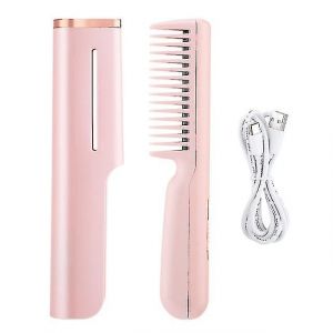 Brosse Lissante &Eacute;lectrique Rotative 2 En 1 Professionnelle Mini, Rose - Neuf