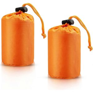 Lot De 2 Sacs De Couchage De Survie, Couverture De Survie R&eacute;utilisable, Sac De Couchage Thermique D'urgence R&eacute;sistant Aux Intemp&eacute;ries, Sac De Bivouac D'urgence En Film Pe Aluminium Pour L'ext&eacute;rieur - Neuf