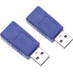 KALANKA-Adaptateur 2 pièces USB 2.0 mâle à Femelle OTG Connecteur USB A Plugin Changeur de Coupleur Connecteur Court Extension Adaptateur pour Ordinateurs, Ordinateurs Portables, Imprimantes (2 Packs - Neuf