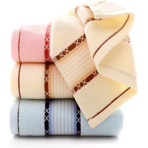 Eryi-3 Pièces Ensembles De Serviettes, Serviette De Bain Bale Ensemble Cadeau 100% Coton, 35 X 75 Cm, Serviettes À Main - Neuf