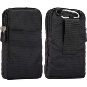 KAL-Sac De Ceinture Pour Téléphone Portable Homme, Pochette Ceinture Homme Bandoulière, 6.9"" Nylon Sac À Epaule Petit Sac À Bandoulière Homme Housse De Universel Clip Crochet Etui Sac À Main Porte Mo - Neuf
