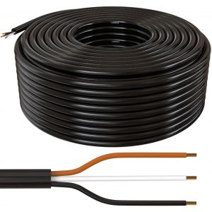 1m FLRYY C&acirc;ble de v&eacute;hicule 3x1mm&sup2; Noir|3 Fils|C&acirc;ble de remorque|c&acirc;ble Automobile multiconducteur|R&eacute;sistant aux huiles et aux carburants,Ignifuge|Basse Tension - Neuf