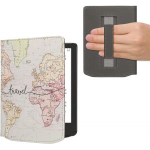 &Eacute;tui Compatible Avec Pocketbook Verse/Pro/Color/Vivlio Light/Light Hd Coque-&Eacute;tui &Agrave; Rabat Magn&eacute;tique Tablette Ereader Similicuir Avec Sangle-Noir-Multicolore - Neuf