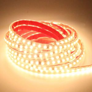 Ruban Led 2m Autocollant Bande Lumineuse A Led Adhesif Ac 220v 230v Ip67 Etanche, Smd 2835 120led / M Rubans De Blanc Chaud Strip 2 Metres (2, Blanc Chaud) - Neuf