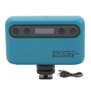 Weeylite Lampe de remplissage LED RGB sans fil avec application Bluetooth, lumiere d'ambiance changeante de couleur, portable, pour selfie, bleu - Neuf