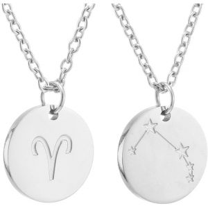 Kal-Zodiac Chain - Collier Pendentif Zodiaque Or/Argent/Or Rose I Collier Zodiaque Acier Inoxydable Femme, Collier Acier Inoxydable Femme - Neuf