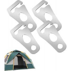 Yemaesre-Guyline Lot De 4 Tendeurs De Tente En Acier Inoxydable Pour Tente En Plein Air Randonnée Camping Pique-Nique - Neuf