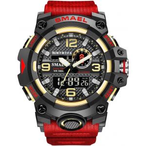 Montre Homme Outdoor Sport Digital Etanche Led &Eacute;lectronique Chronom&egrave;tre Alarme Quartz Double Temps Multifonctionnel Plastique Montres Et Caoutchouc Ruban.[J942] - Neuf