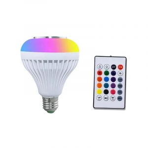 Kalsa-Ampoule De Musique Avec Haut-Parleur Bluetooth Intelligent Rvb, Ampoule De Scène Colorée Avec Télécommande E27 12w, Ampoule Led Variable Pour Fête À Domicile,Rgb,1 Pièce - Neuf
