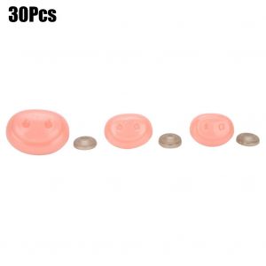 Lot de 30 nez de cochon en plastique de securite avec rondelles, forme elliptique, pour scrapbooking, loisirs creatifs - Neuf